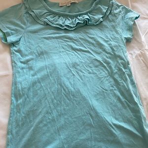 Light blue ruffle t-shirt